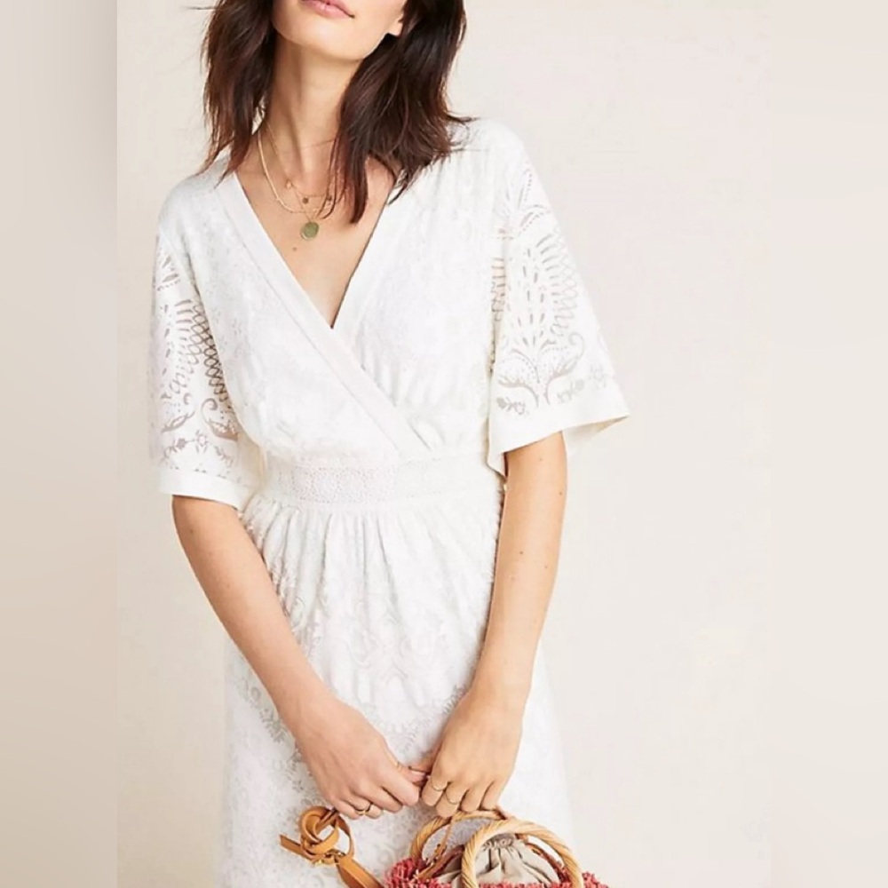 FARM Rio White Midi Dress